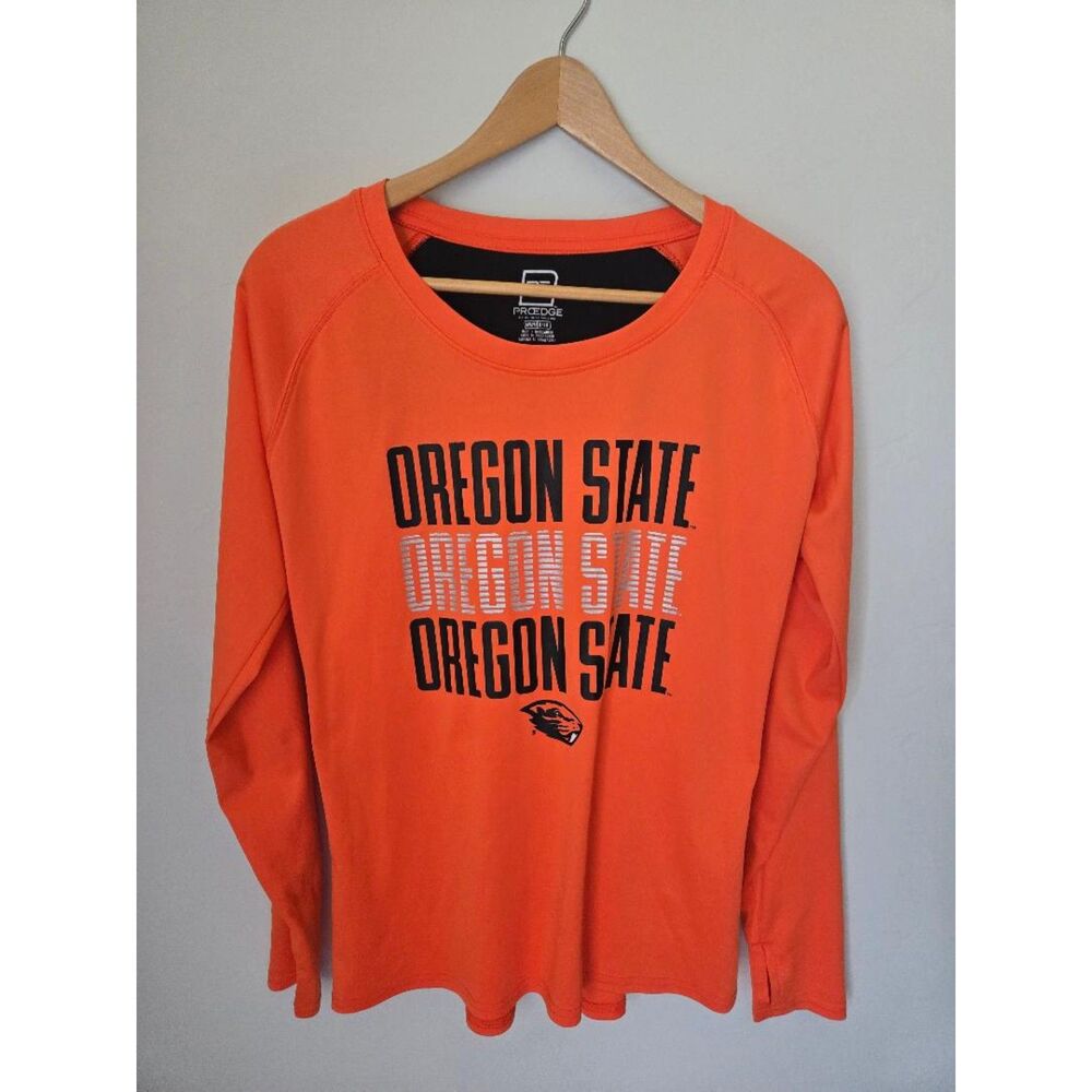 Oregon State Beavers Orange Long Sleeve Graphic Tee Shirt. Medium. Pre-loved.